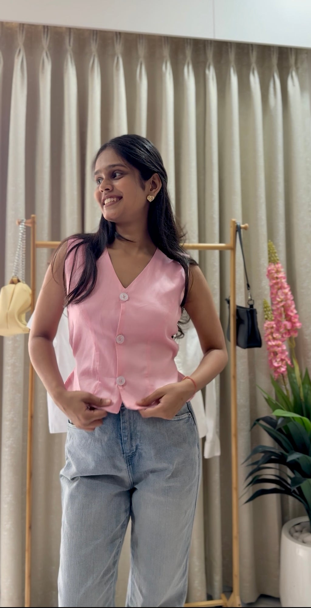 Versatile Pink Waist Coat