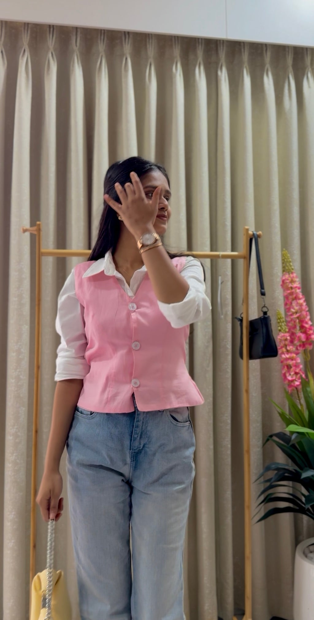 Versatile Pink Waist Coat