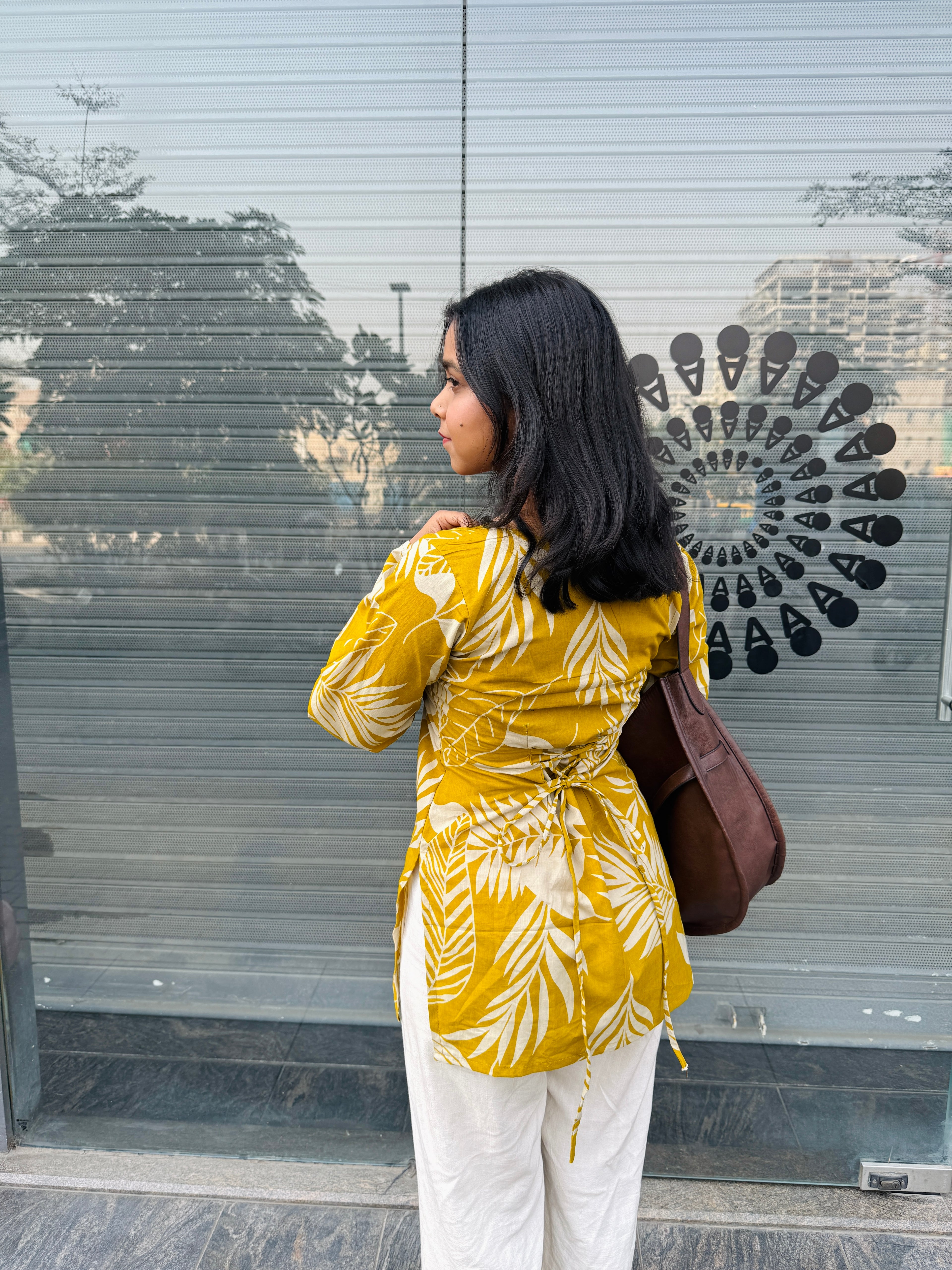Saanvi Printed Yellow Kurti