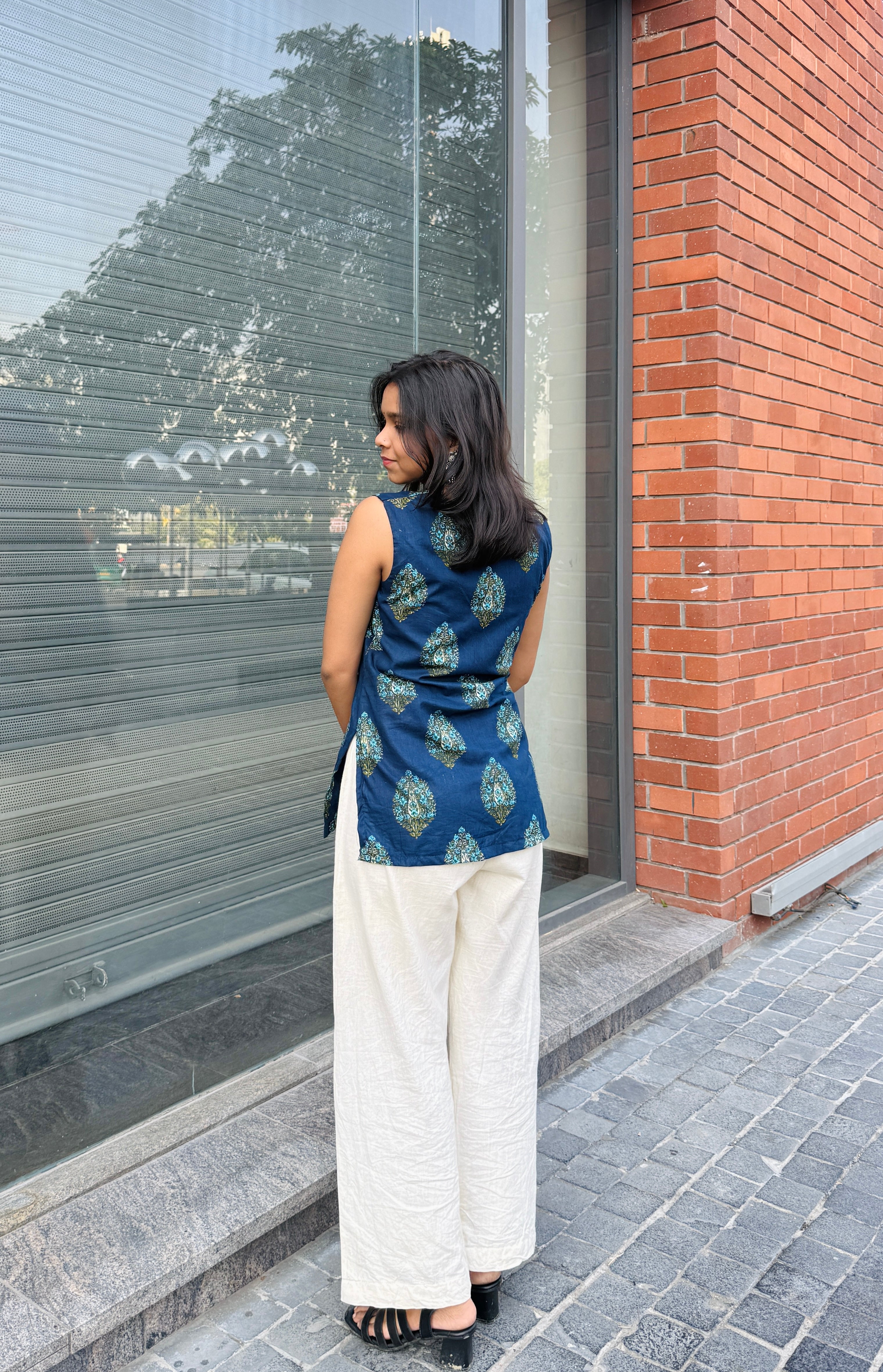 Jhanvi Navy Blue Kurti