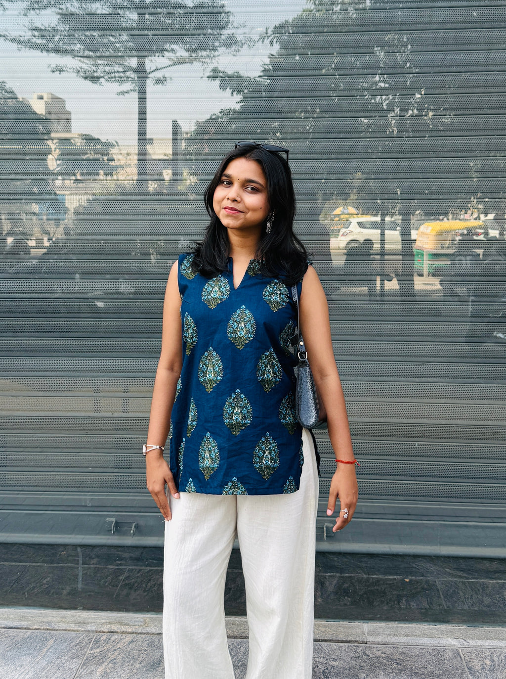 Jhanvi Navy Blue Kurti