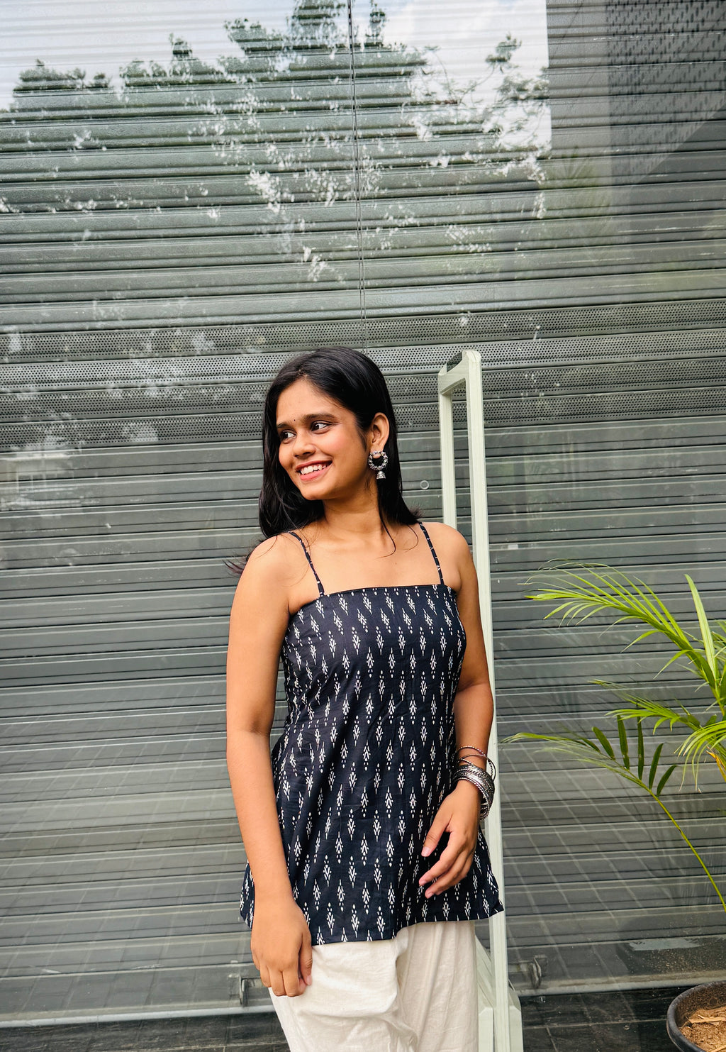 Naina Black Spaggeti Kurti