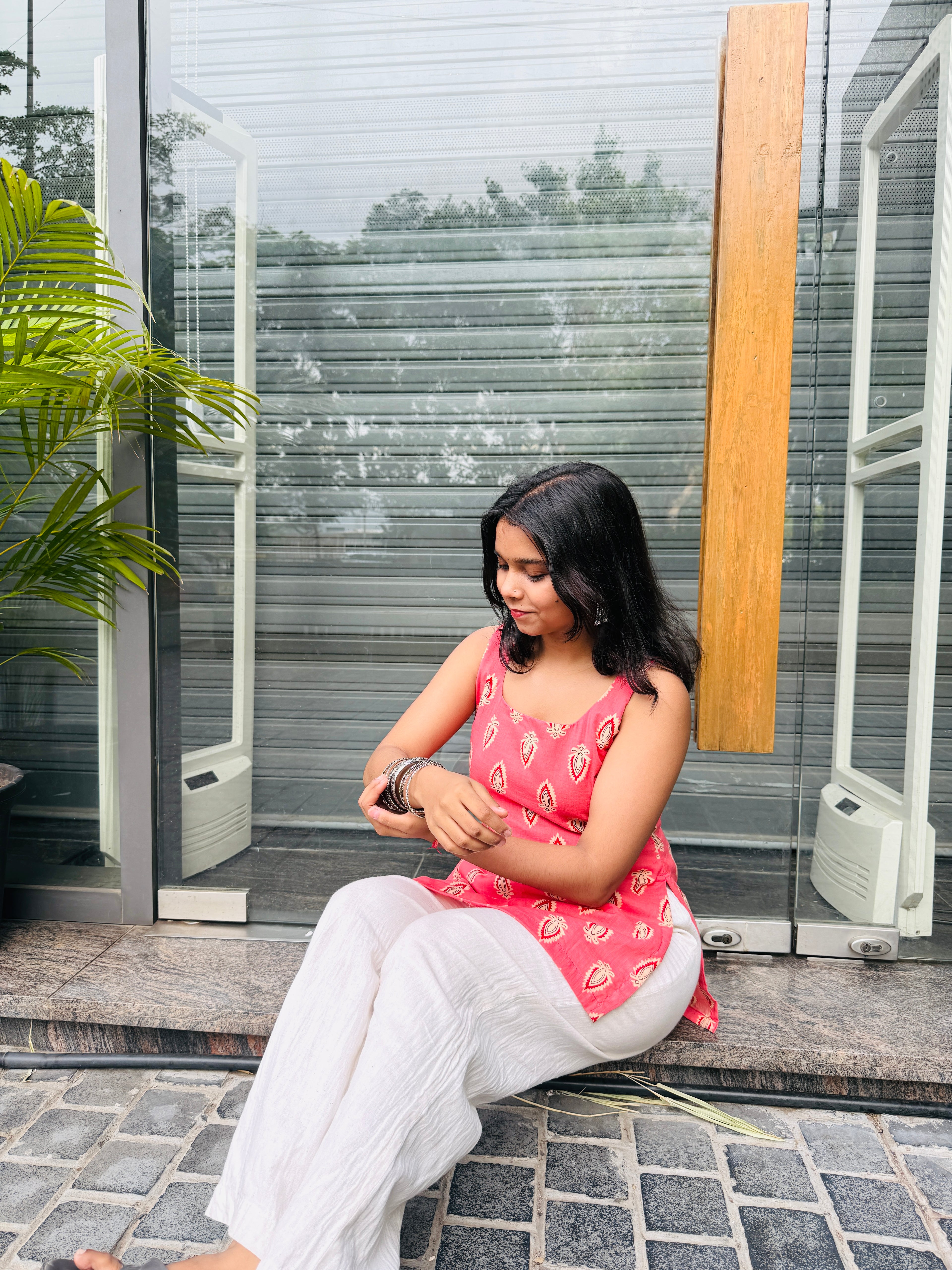 Myra Pink Backless Kurti