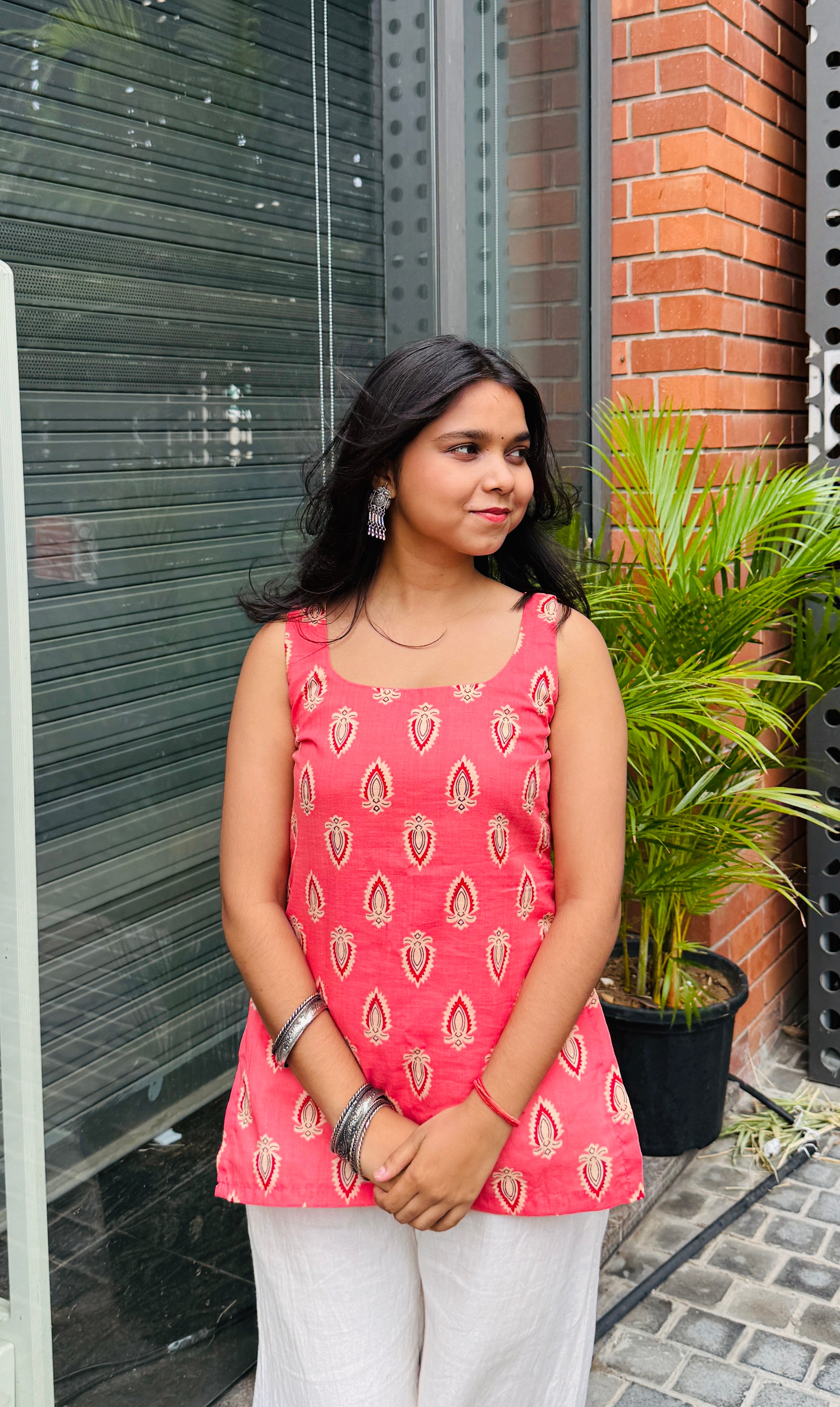 Myra Pink Backless Kurti