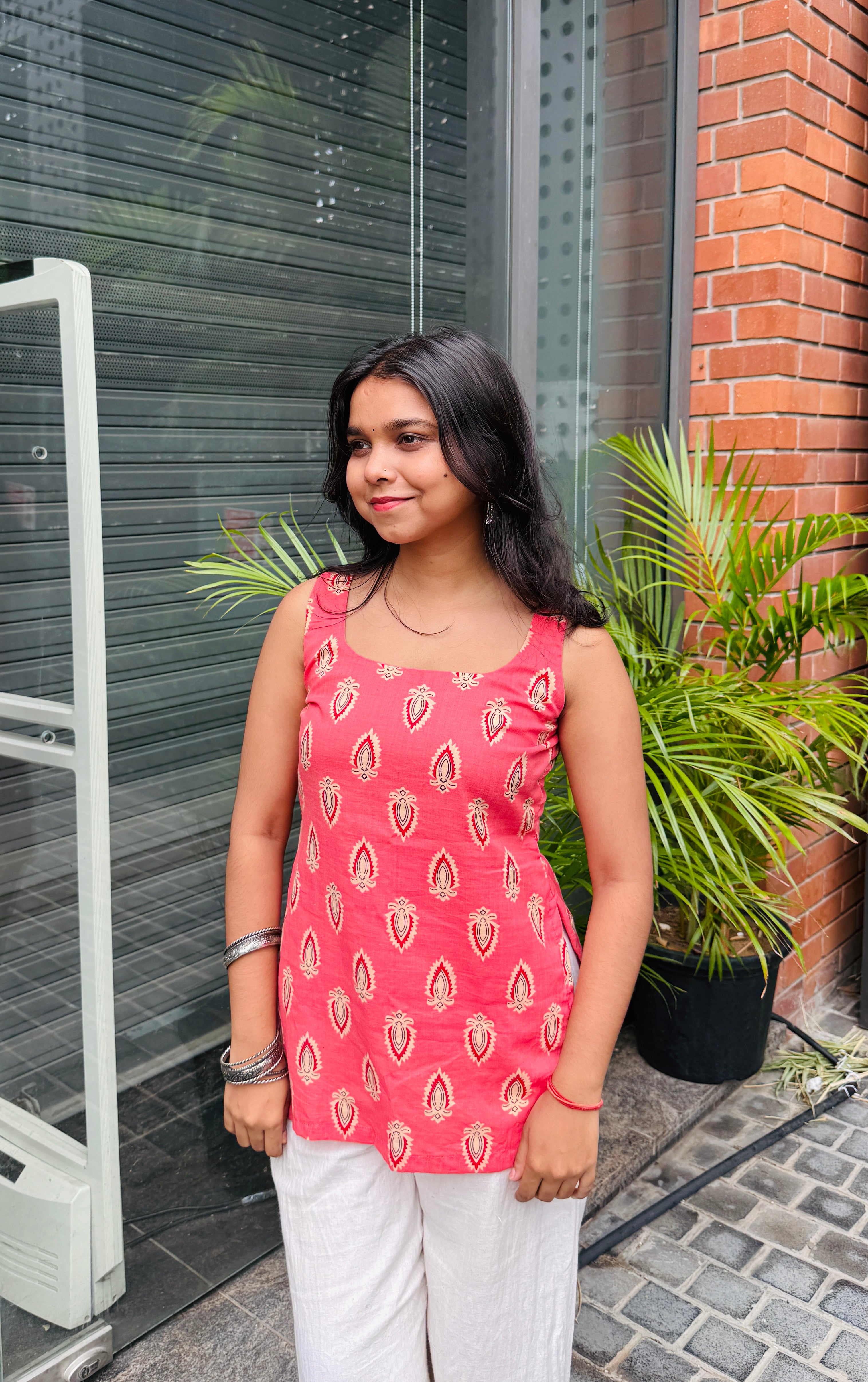 Myra Pink Backless Kurti