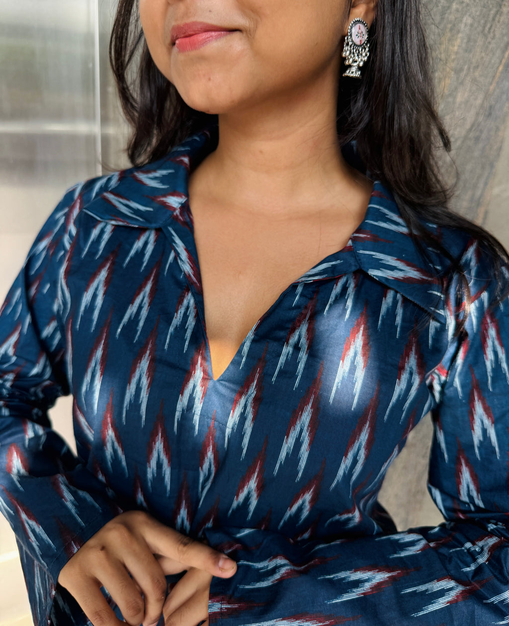 Rubal Blue Collar Kurti