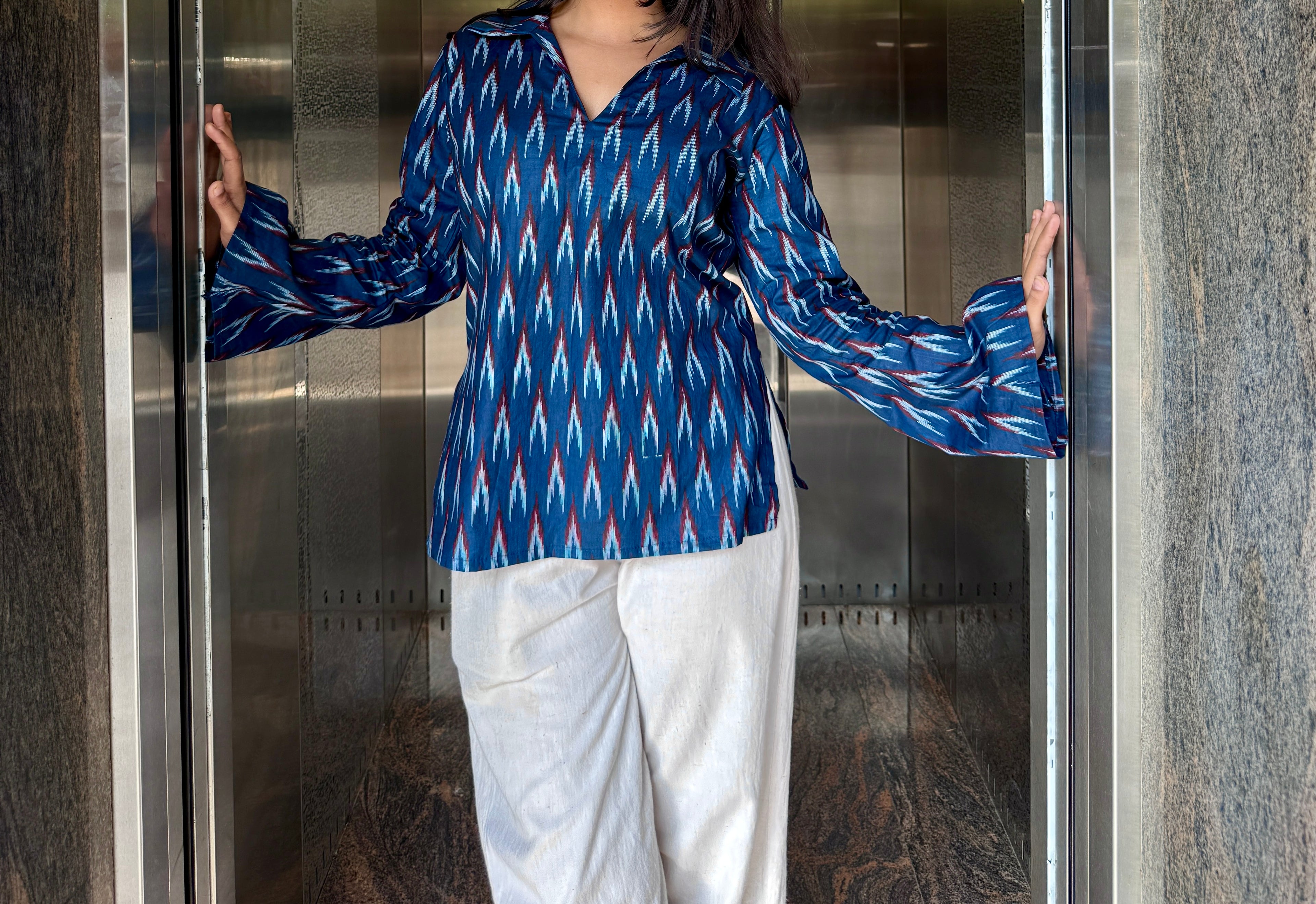 Rubal Blue Collar Kurti