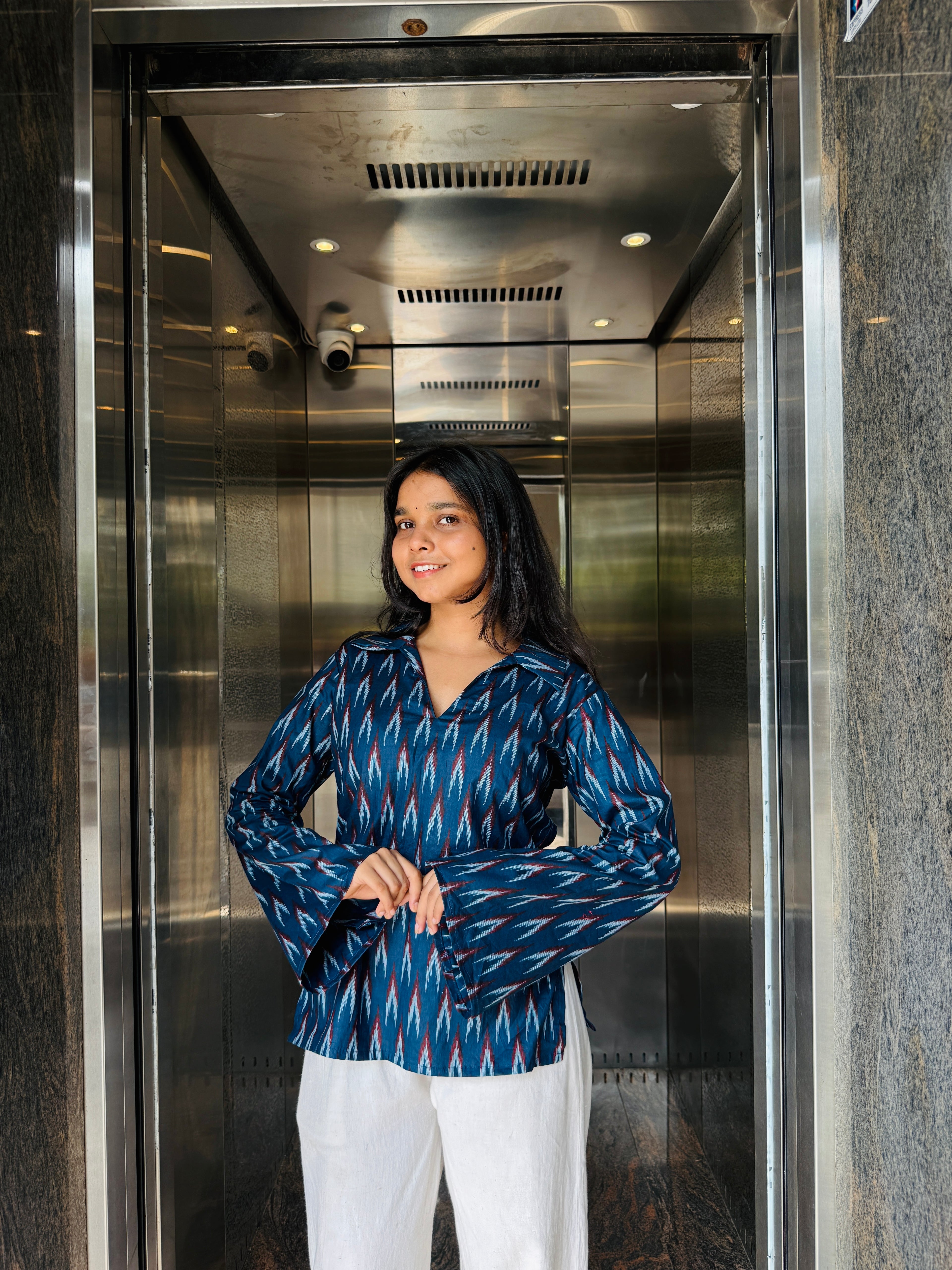 Rubal Blue Collar Kurti