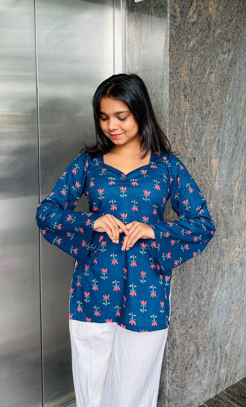 Nitya Navy Blue Kurti