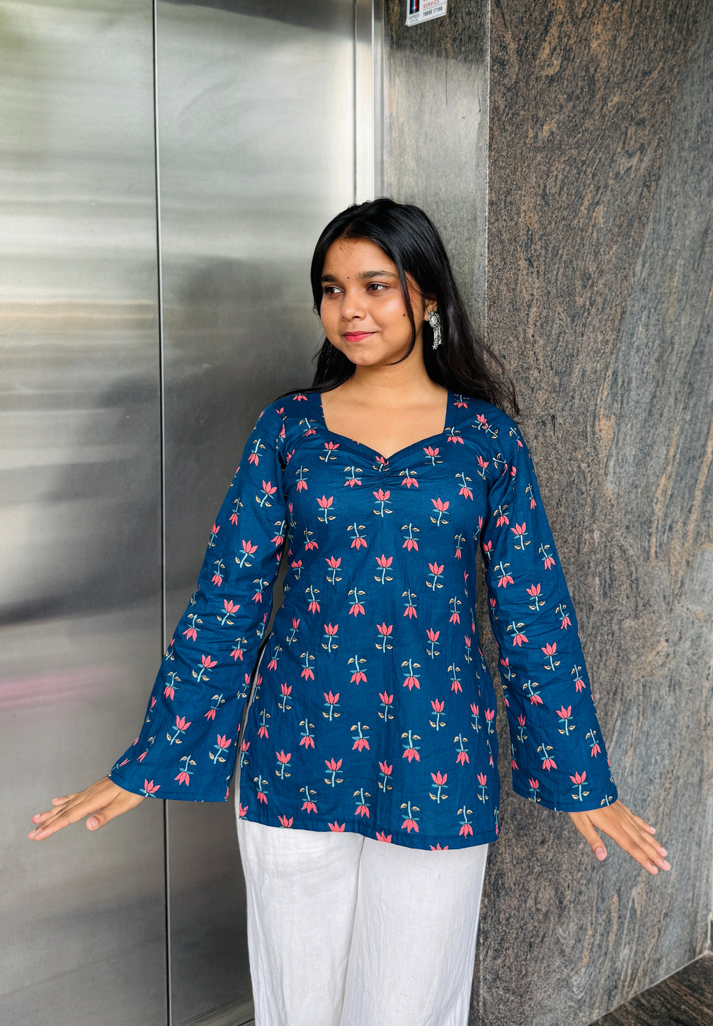 Nitya Navy Blue Kurti