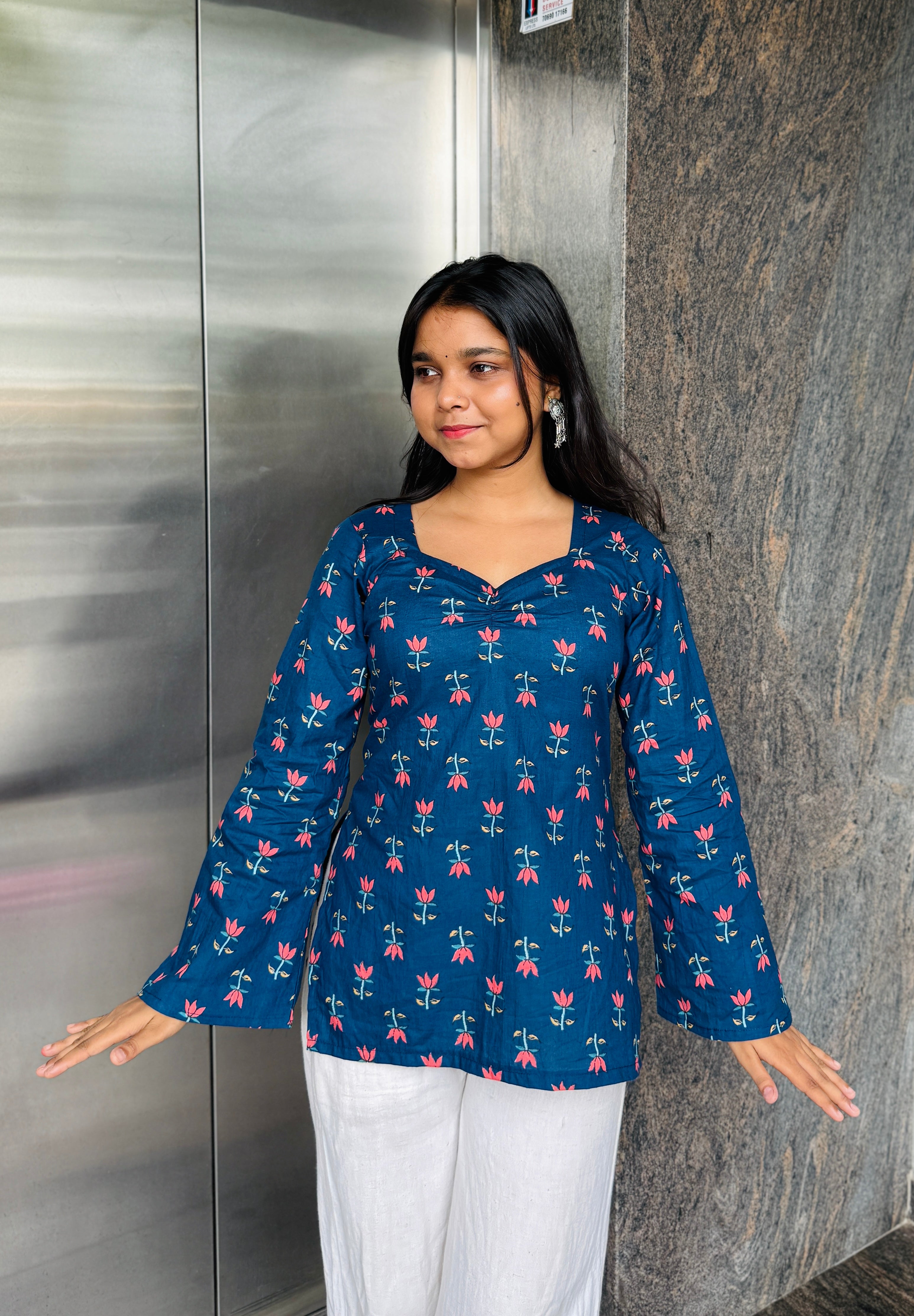 Nitya Navy Blue Kurti
