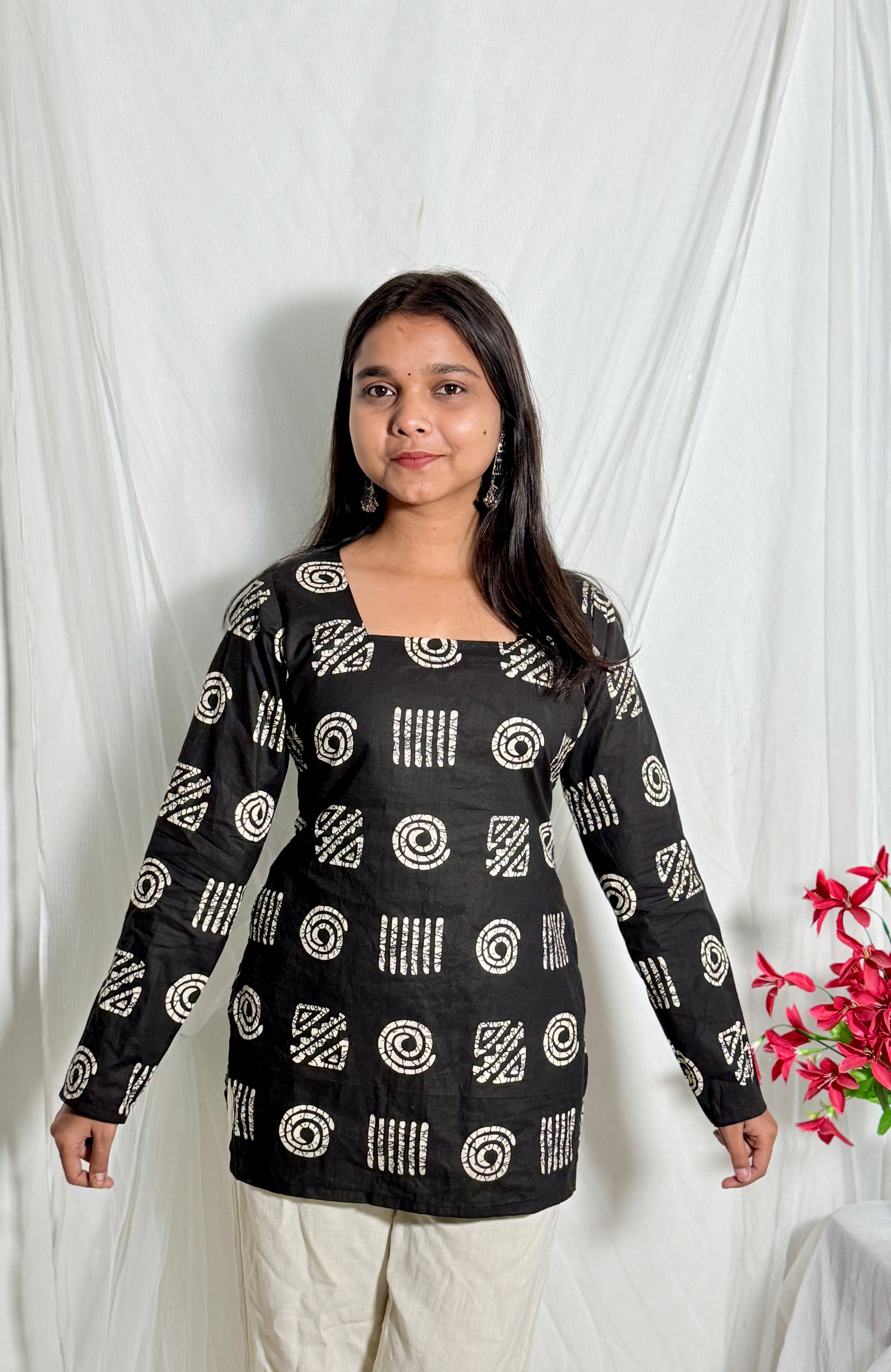 Naysha Black Kurti with Corset Back