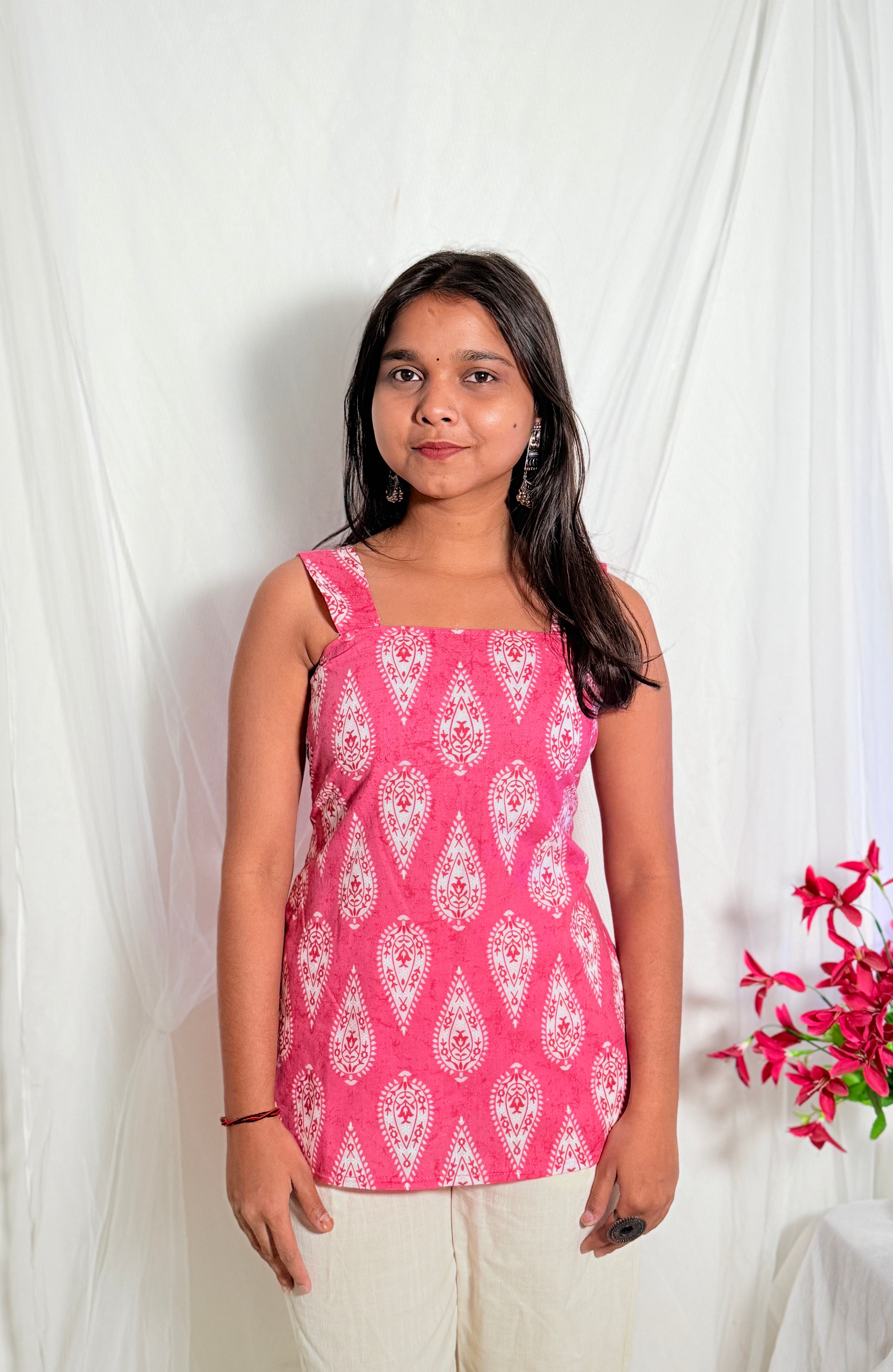 Ishani Pink Corset Back Kurti