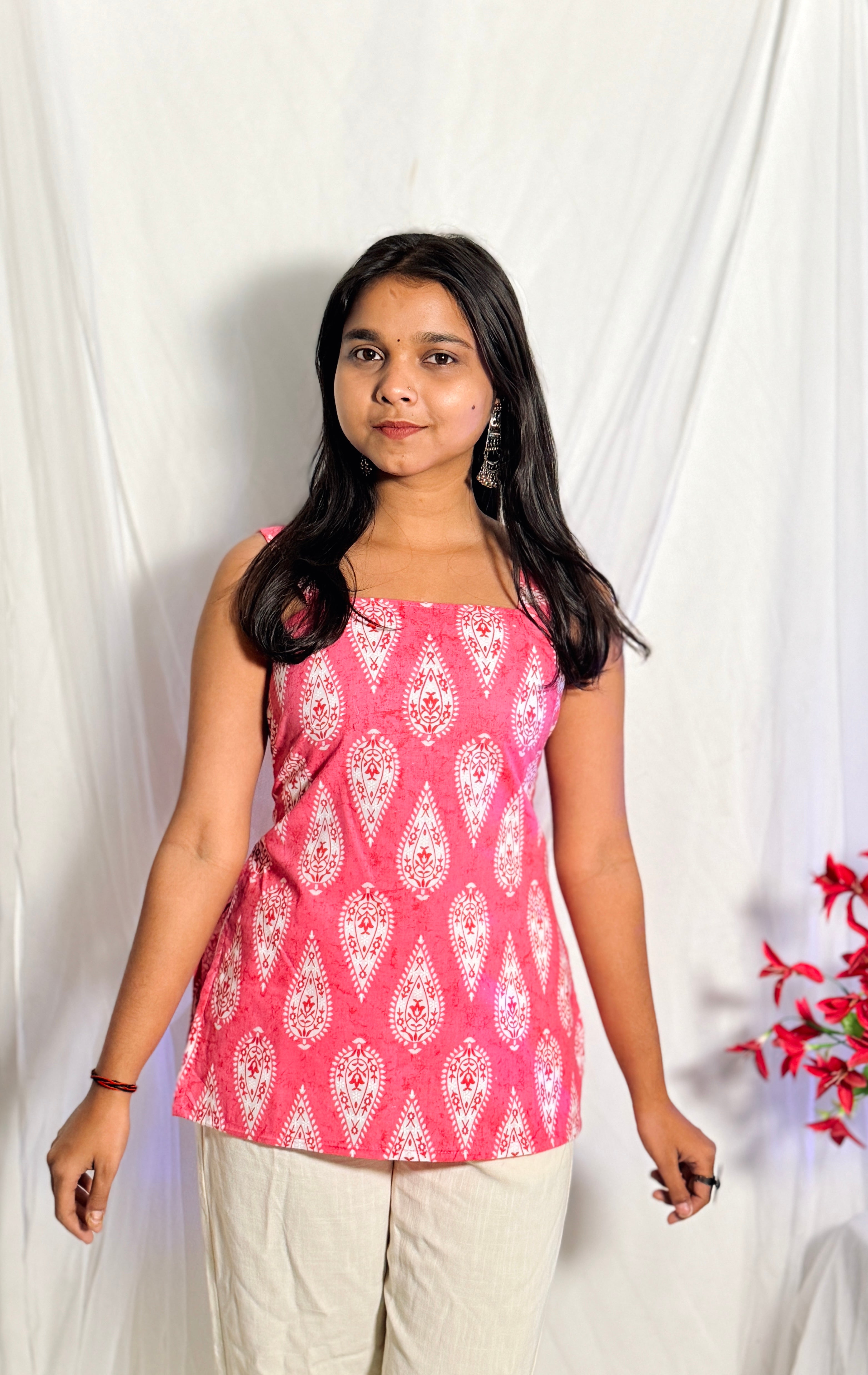 Ishani Pink Corset Back Kurti
