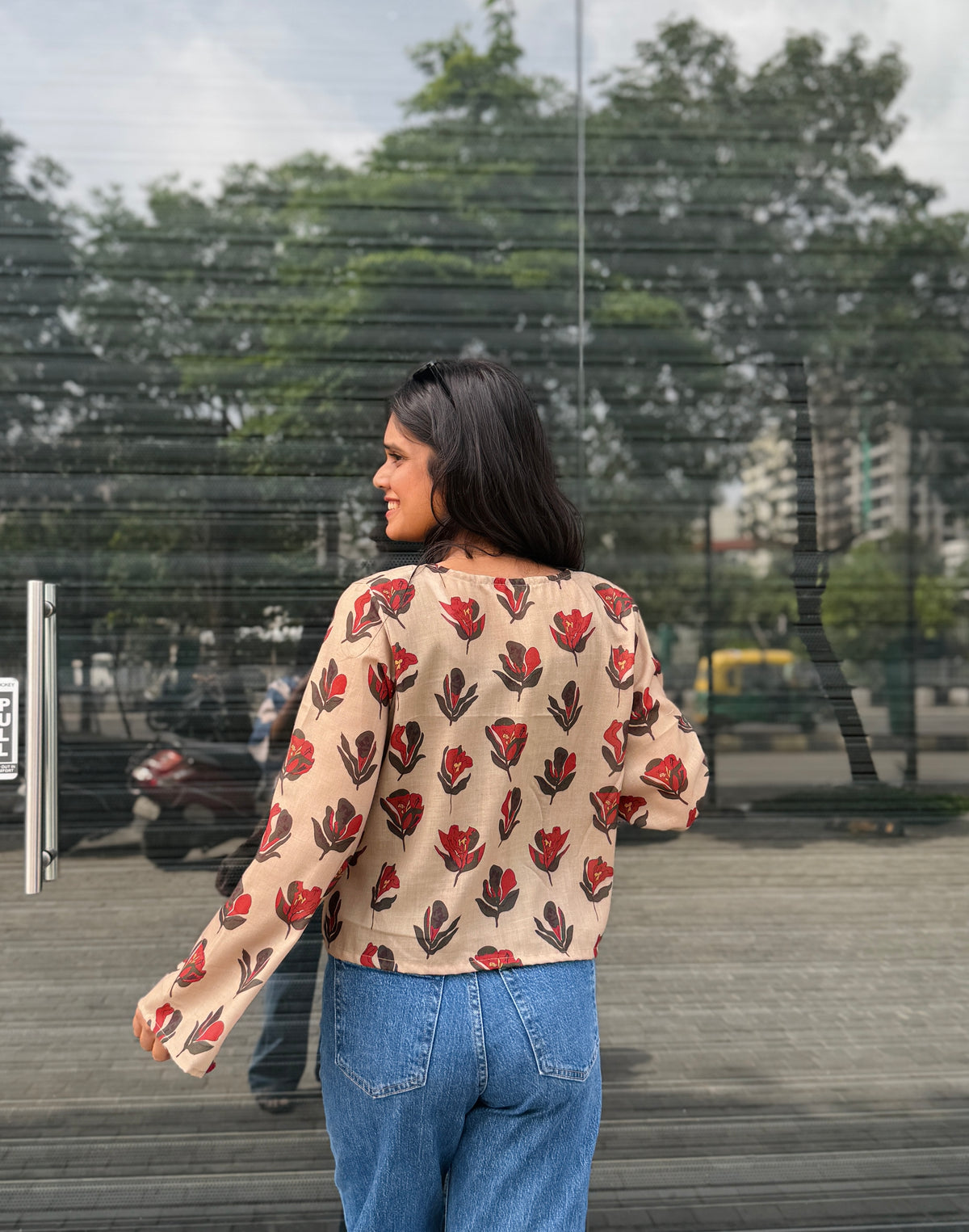 Tie-up Floral Shrug