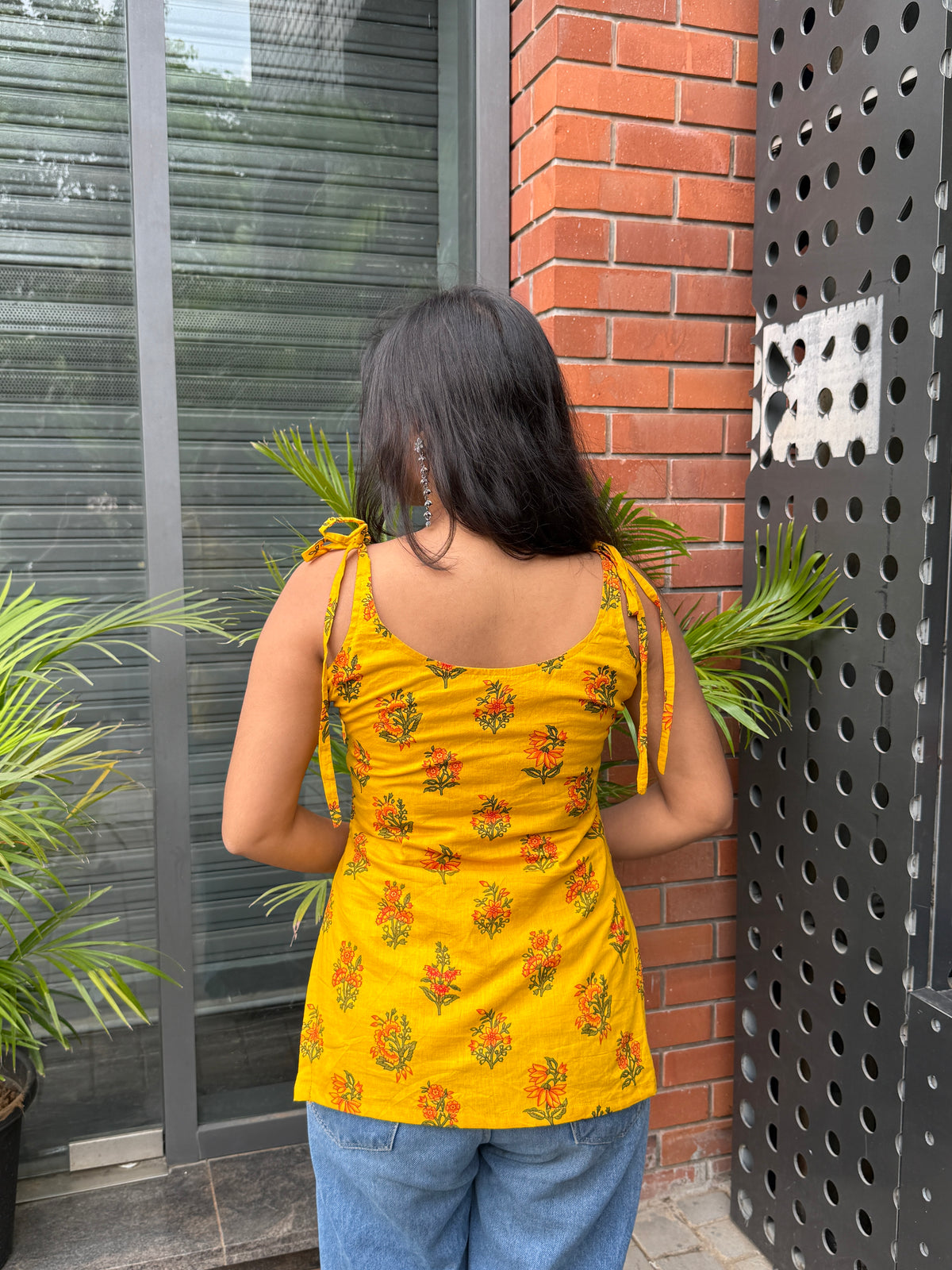 Rooh Sweetheart Neck Yellow Kurti