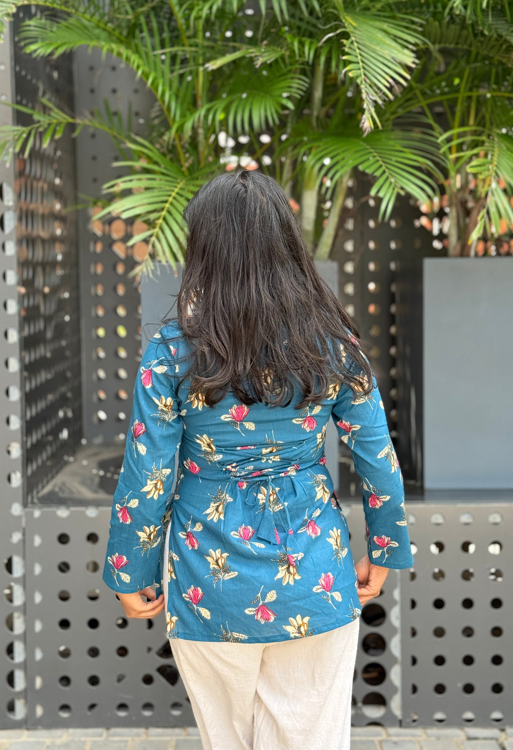 Ananya Blue Printed Kurti