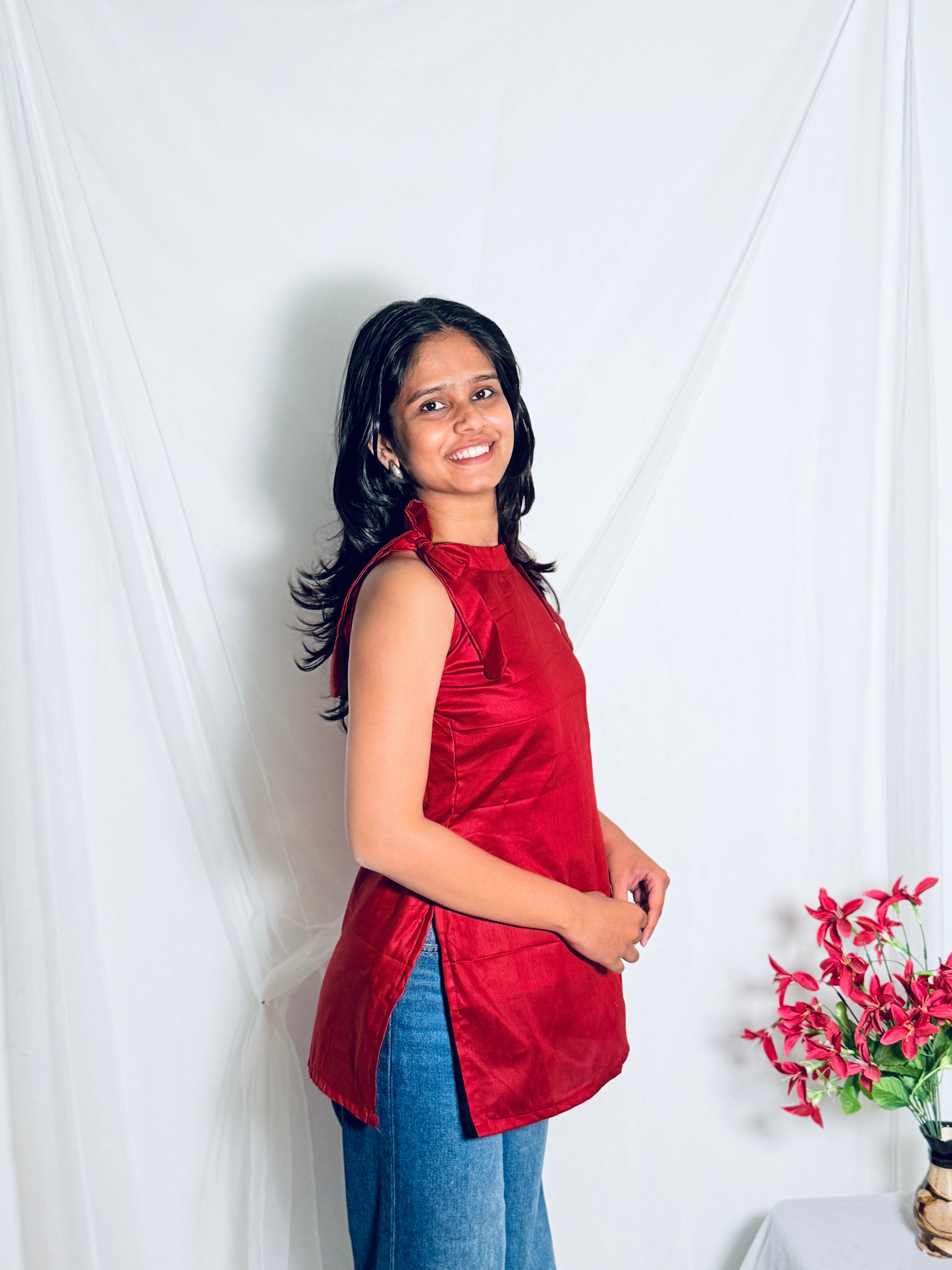 Riva Plain Red Kurti
