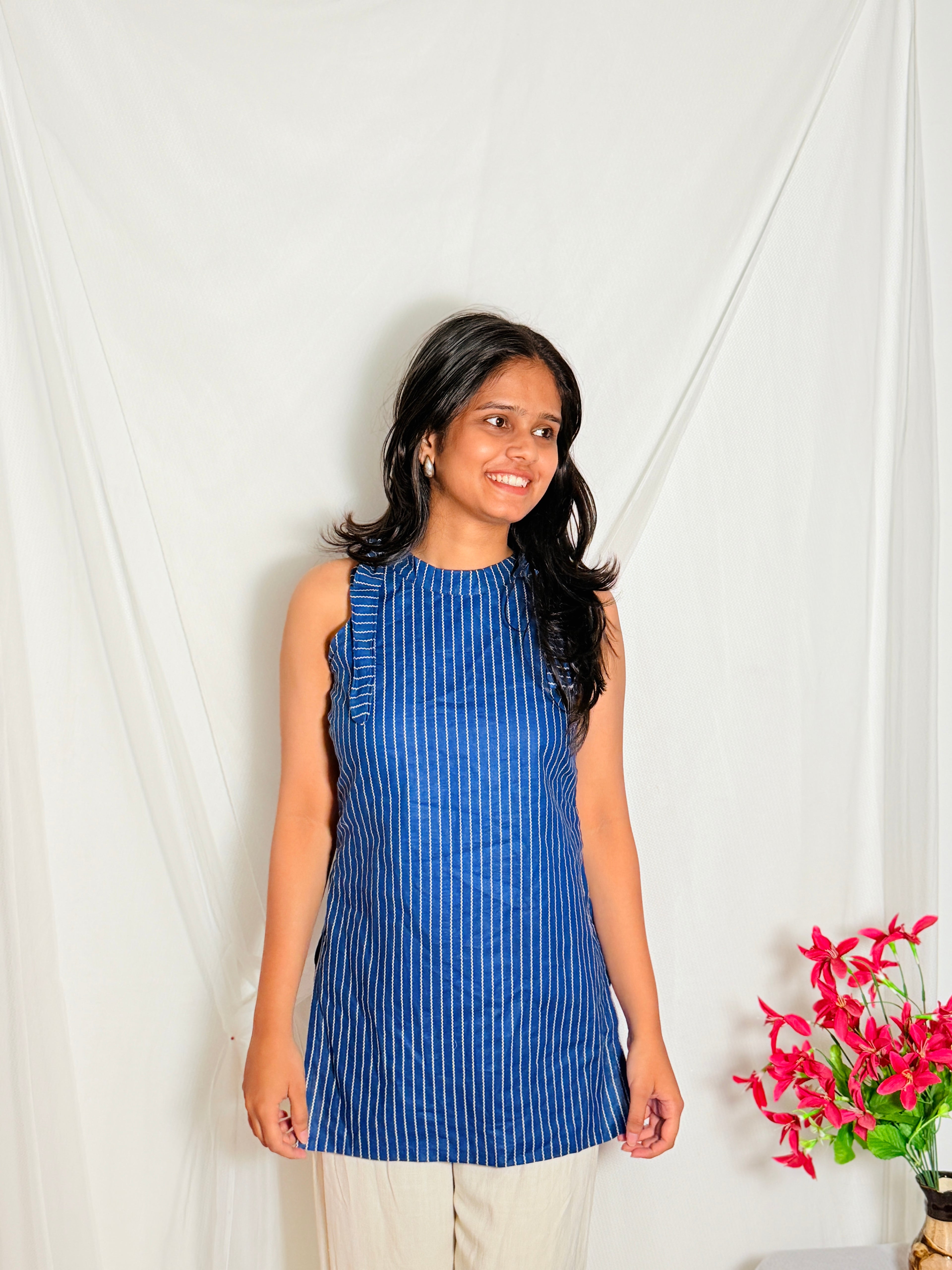 Riva Navy Blue Kurti