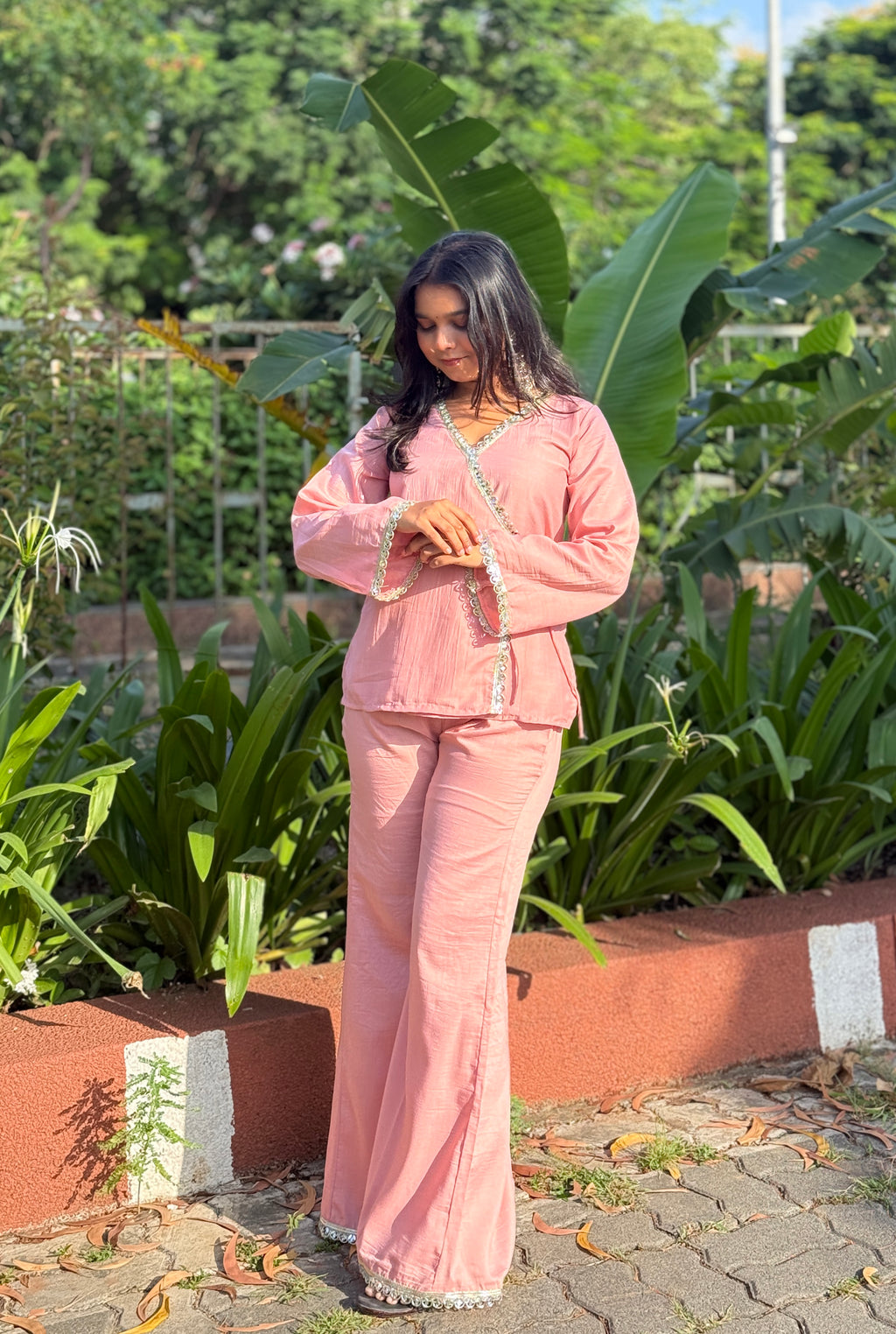 Pastel Pink Angrakha Set