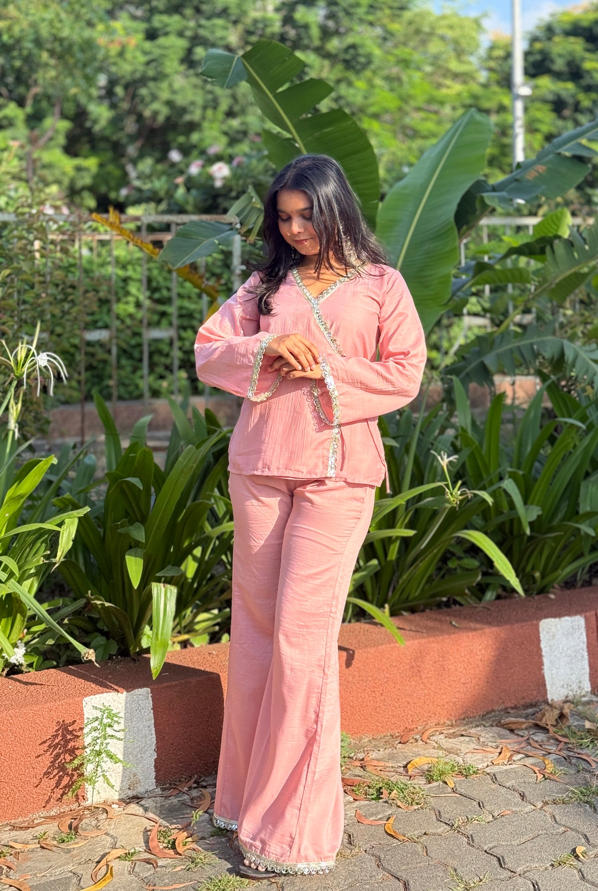 Pastel Pink Angrakha Set