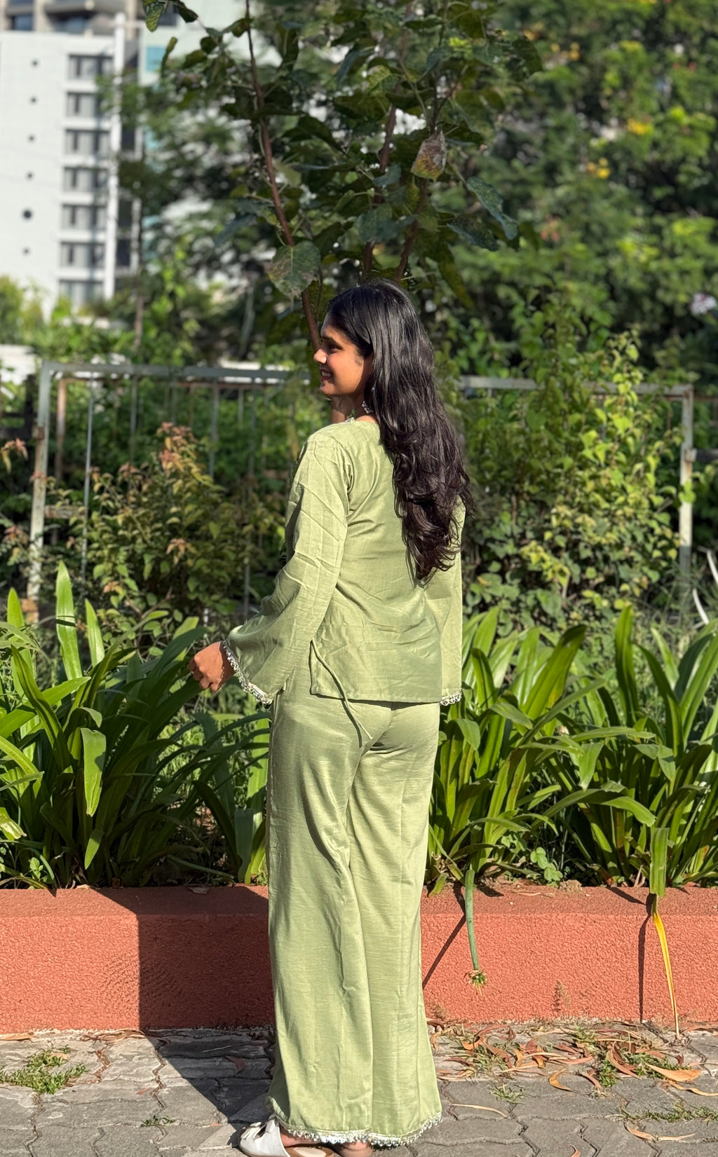 Pastel Green Angrakha Set