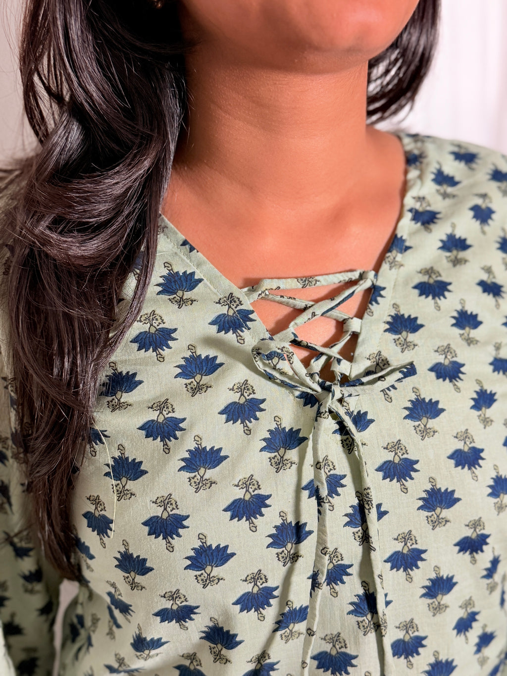 Sitara Light Green Printed Kurti
