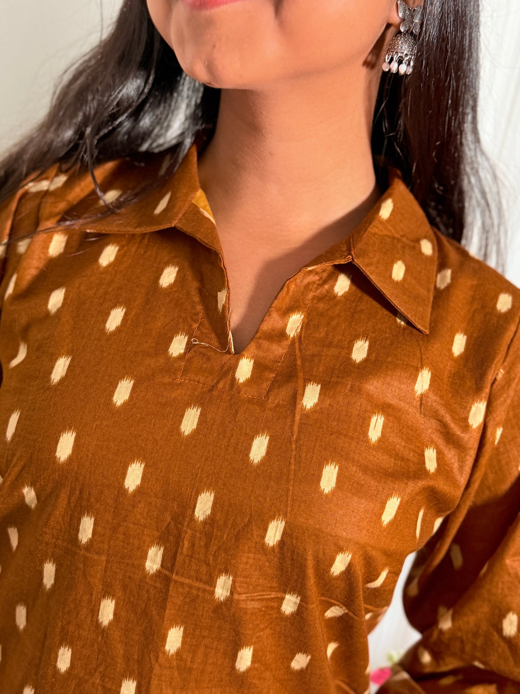 Aditi Collar and Balloon Sleeve Kurti